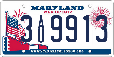 MD license plate 3AU9913