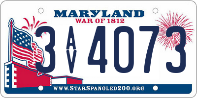 MD license plate 3AV4073