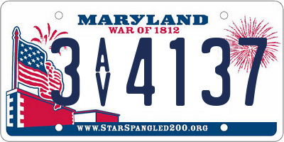 MD license plate 3AV4137