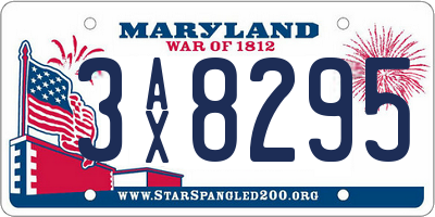 MD license plate 3AX8295