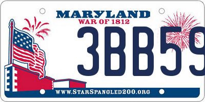 MD license plate 3BB59