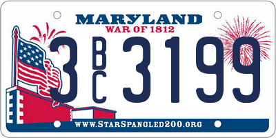 MD license plate 3BC3199