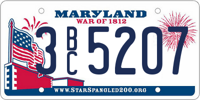 MD license plate 3BC5207