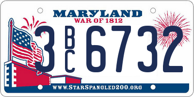 MD license plate 3BC6732