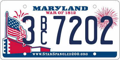 MD license plate 3BC7202