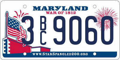 MD license plate 3BC9060