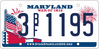 MD license plate 3BF1195