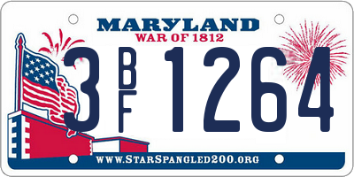 MD license plate 3BF1264