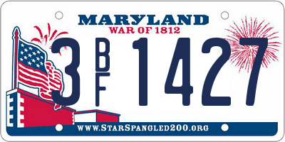 MD license plate 3BF1427