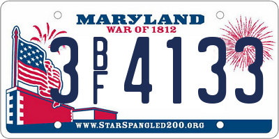 MD license plate 3BF4133
