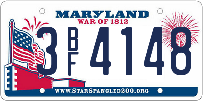 MD license plate 3BF4148