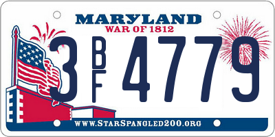 MD license plate 3BF4779