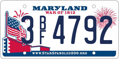 MD license plate 3BF4792