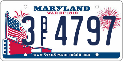 MD license plate 3BF4797