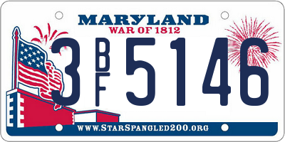 MD license plate 3BF5146