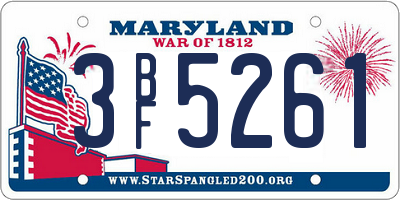 MD license plate 3BF5261