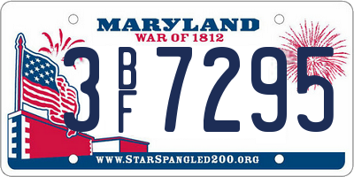 MD license plate 3BF7295