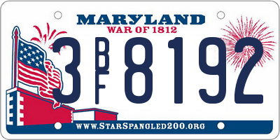 MD license plate 3BF8192