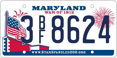 MD license plate 3BF8624