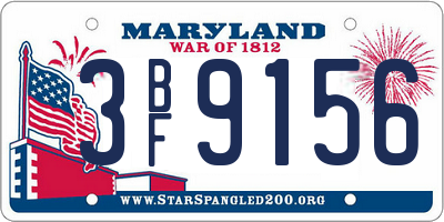 MD license plate 3BF9156