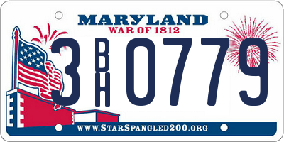 MD license plate 3BH0779