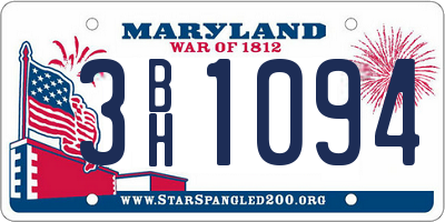 MD license plate 3BH1094