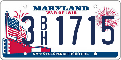 MD license plate 3BH1715