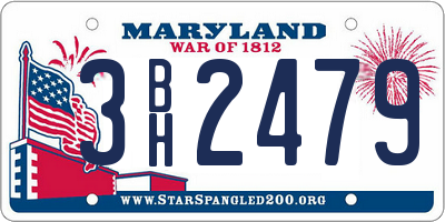 MD license plate 3BH2479
