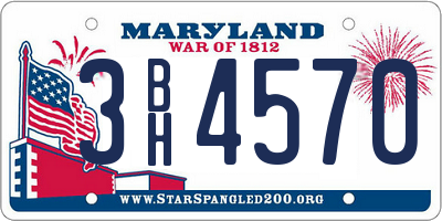 MD license plate 3BH4570