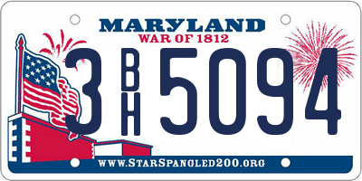 MD license plate 3BH5094