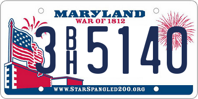 MD license plate 3BH5140