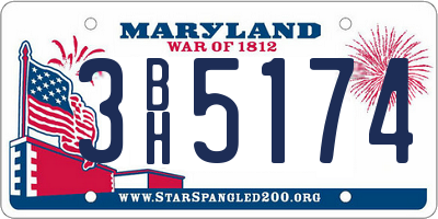 MD license plate 3BH5174