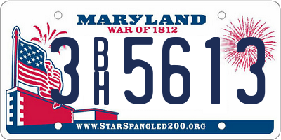 MD license plate 3BH5613