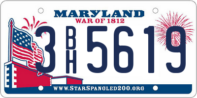 MD license plate 3BH5619