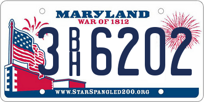 MD license plate 3BH6202