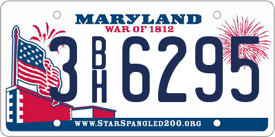 MD license plate 3BH6295