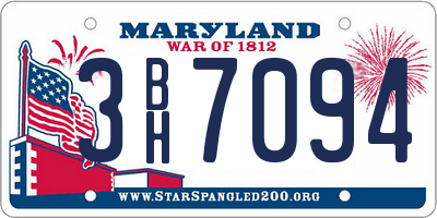 MD license plate 3BH7094