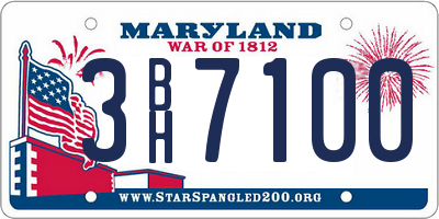 MD license plate 3BH7100