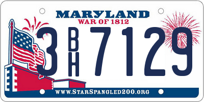 MD license plate 3BH7129