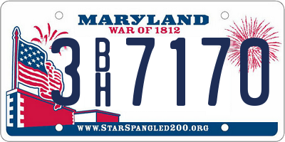 MD license plate 3BH7170