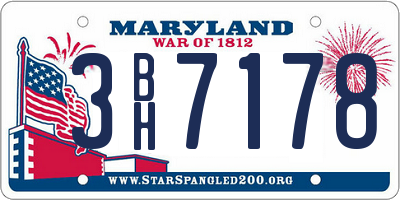 MD license plate 3BH7178