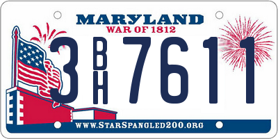 MD license plate 3BH7611