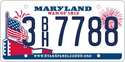 MD license plate 3BH7788