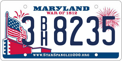 MD license plate 3BH8235