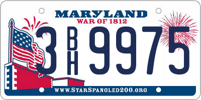 MD license plate 3BH9975
