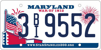 MD license plate 3BI9552