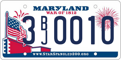 MD license plate 3BJ0010