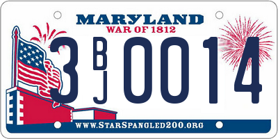 MD license plate 3BJ0014