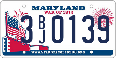 MD license plate 3BJ0139