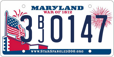 MD license plate 3BJ0147